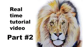 How to draw a Lion step by step tutorial|| Real time drawing part#2