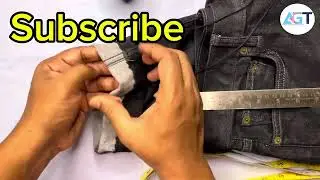 মেশিন ছাড়া জিন্স প্যান্ট লম্বা কমানোর সেরা টেকনিক