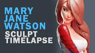 Mary Jane Watson Sculpting In Blender [Timelapse]