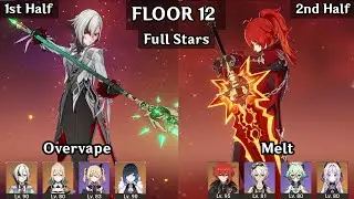 Arlecchino Overvape + Diluc Melt | 6.0 Spiral Abyss Floor 12 9 Stars | Genshin Impact