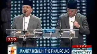 DEBAT PILGUB DKI (2) PUTARAN DUA  METRO TV - ttng Banjir & Pemukiman/ THE FINAL ROUND