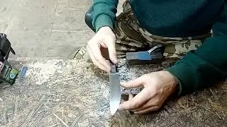 Ручной сатин клинка как делаю я.