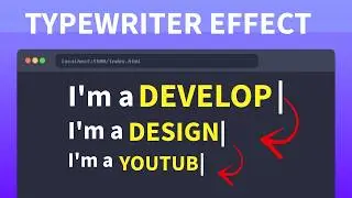 Create An Auto Typing Text Animation in HTML CSS & JAVASCRIPT  in 10 minutes 🔥