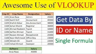 Awesome Use of Vlookup Formula in Excel
