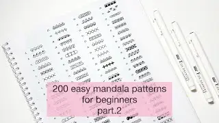 200 easiest mandala patterns Part.2💕🌸✨ How to draw, mandala art for beginners, easy drawing.