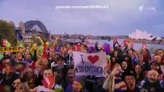 Eurovision 2014 Jessica Mauboy Sea Of Flags