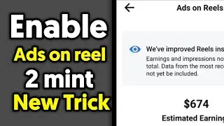 Enable ads on reels facebook | ads on reels facebook monetization | facebook ads on reels
