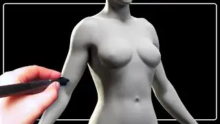 Sculpting a Full Female Character - Part 3: Arms | Blender 3D