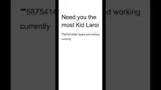 Kid Laroi Need you the Most Roblox id (So Sick) *Working December 2020*