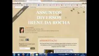 EDITAR PERFIL E LAYOUT - CRIAR BLOG, PARTE V - PROFª IRENE DA ROCHA
