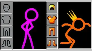 Stickman vs Minecraft Cartoon NETHER vs GOLD Stickman Minecraft Animation