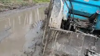На тракторе Т-40 по таёжной дороге.