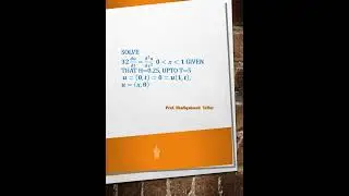 Solve 𝟑𝟐 𝝏𝒖/𝝏𝒕=(𝝏^𝟐 𝒖)/〖𝝏𝒙〗^𝟐   (𝟎, 𝟏) given that h=0.25, upto t=5 𝒖=(𝟎,𝒕)=𝟎=𝒖(𝟏,𝒕),  𝒖=(𝒙,𝟎).