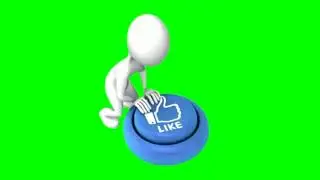 Like button green screen no copyright video
