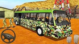 Army Bus Driver US Soldiers Transport Duty - Offroad Driving Bus - Android Gameplay