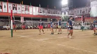 Powerful spike by India player Rohit Rana
