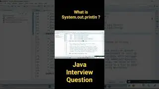 What is System.out.println ? || Java Interview Questions .