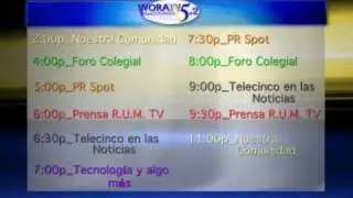 Parilla de Programación de WORA-DT 5.2