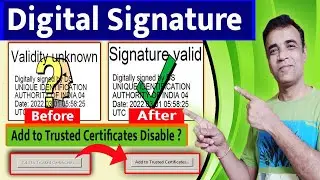 How to Validate Digital Signature in Pdf | Add to Trusted Certificate not working