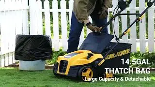 Rock & Rocker Lawn Dethatcher Scarifier / Spring Overseed