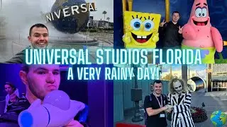 Universal Studios Florida - A RAINY Day Riding The Movies!