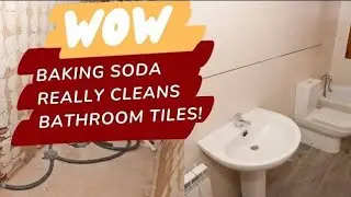 Just sprinkle baking powder on the dirty and stained bathroom floor, and you’ll be surprised