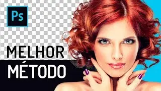 MELHOR MÉTODO de Como Selecionar cabelo no Photoshop - Curso de Photoshop - Como recortar cabelo