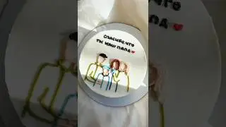 Контурный рисунок по фото на торте