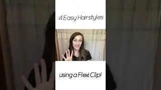 How to do 4 easy hairstyles 1 hair accessory - Lilla Rose Flexi clip! #shorts #hairtutorial
