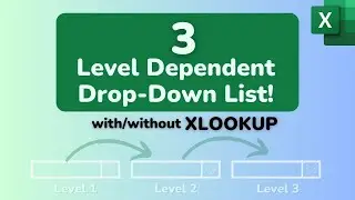 Create MULTIPLE DEPENDENT DROP-DOWN in Excel? (with/without XLOOKUP)