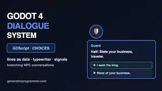 Godot Dialogue System in GDScript (Godot 4)