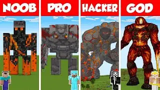 Minecraft NOOB vs PRO vs HACKER vs GOD GOLEM #trending #shorts