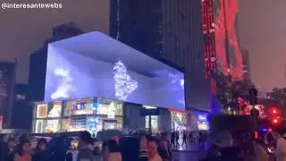 La impresionante pantalla 3D en Chengdu, China, de Lían Tronics en Shenzhen