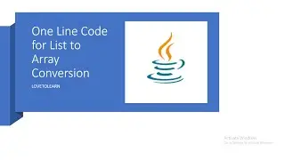 One Line code for converting Array into List java 