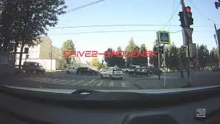 Момент аварии на перекрестке Гагарина - Раевского 20.09.2018