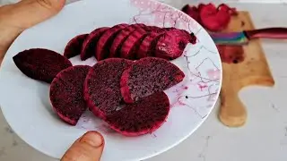 EJDER meyvesi nasıl kesilir(pitaya dragon fruit)NASIL yenir?