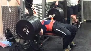 Andy Rigby 2 reps at 210Kg Bench Press