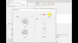 How to program Gauge and Switch in Matlab | Instrumentation components | Matlab App Designer