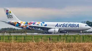 DELIVERY FLIGHT | New AirSERBIA 'EXPO 2027' Livery Airbus A330-200 Landing at Belgrade