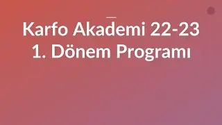 Karfo Akademi Tanıtım   22 23