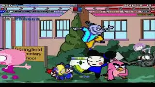 MUGEN Fight - Red Bird (Movie), Eddy, Rita, & Pucca vs. Bowser Jr, Garfield, Vicky, & Gwen