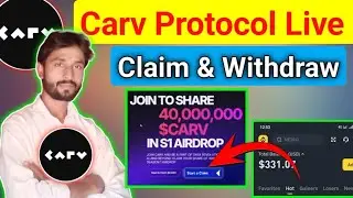 Carv Protocol Token Claim & Withdrawal || Carv Protocol Today New Update || Carv Protocol withdraw