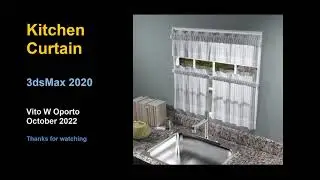 3dsMax Curtain Wrinkles -Kitchen Curtain