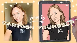 How To Cartoon Yourself In Procreate | Step by Step Tutorial - Cartooning Myself