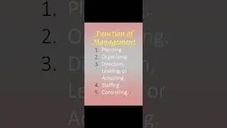 Function of Management