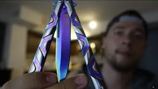 Balisong slomo tutorial (Vertical zen rollover) butterfly knife trick