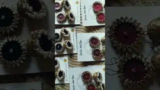 Black Jhumka Fabric Earrings Making At Home 🖤❤️ #shorts #jewelsandyou #fabricjewellery