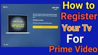 How to login prime video on smart Tv - Prime Video on Smart TV | How to register prime video on tv