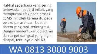 CSMS Pertamina, CSMS PJB, Dokumen CSMS WA 0813 3000 9003,