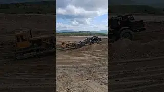 Строительство нового пруда. Скреперы в деле